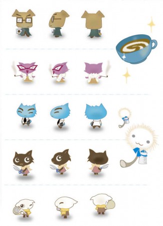 《吉祥物》角色繪製 /  Flover咖啡館